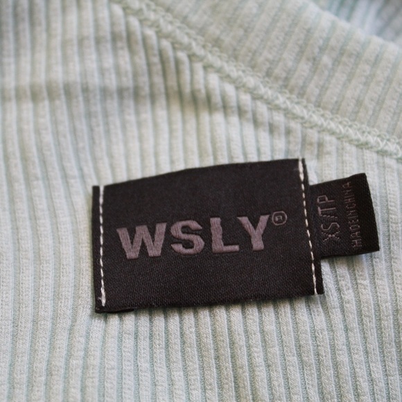 WSLY Rivington Ribbed Cropped One Shoulder Tank - Picture 3 of 3